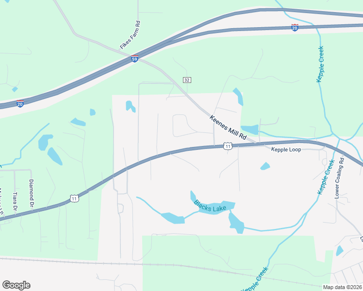 map of restaurants, bars, coffee shops, grocery stores, and more near 14539-14709 Alabama 7 in Coaling