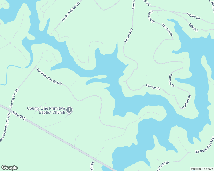 map of restaurants, bars, coffee shops, grocery stores, and more near 170 Montego Bay Road Northwest in Milledgeville