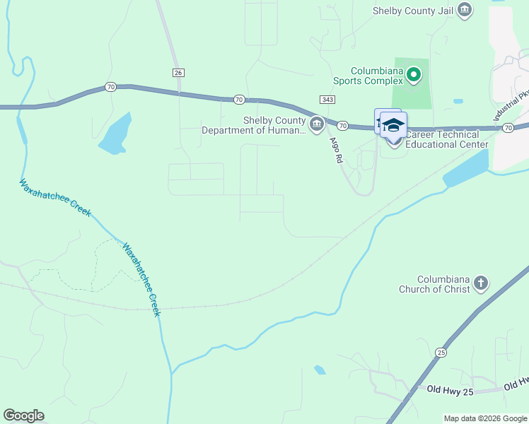 map of restaurants, bars, coffee shops, grocery stores, and more near 641 Pine Valley Trail in Columbiana