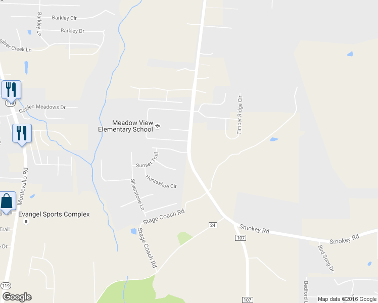 map of restaurants, bars, coffee shops, grocery stores, and more near 2800 Smokey Rd in Alabaster