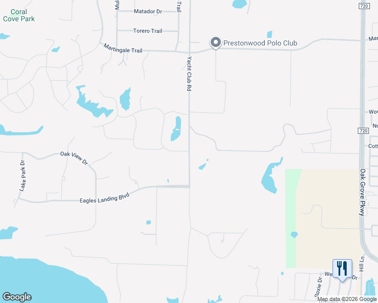 map of restaurants, bars, coffee shops, grocery stores, and more near 1196 Yacht Club Road in Oak Point