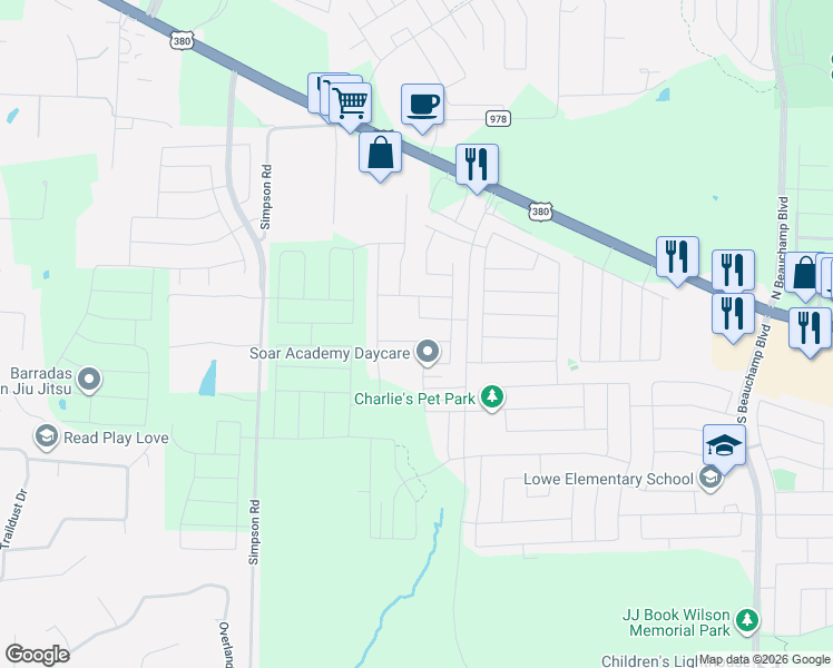 map of restaurants, bars, coffee shops, grocery stores, and more near 1318 Tamarack Drive in Princeton