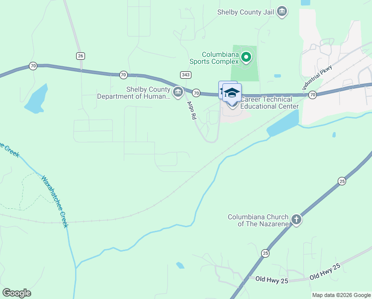 map of restaurants, bars, coffee shops, grocery stores, and more near 556 Pine Valley Trail in Columbiana