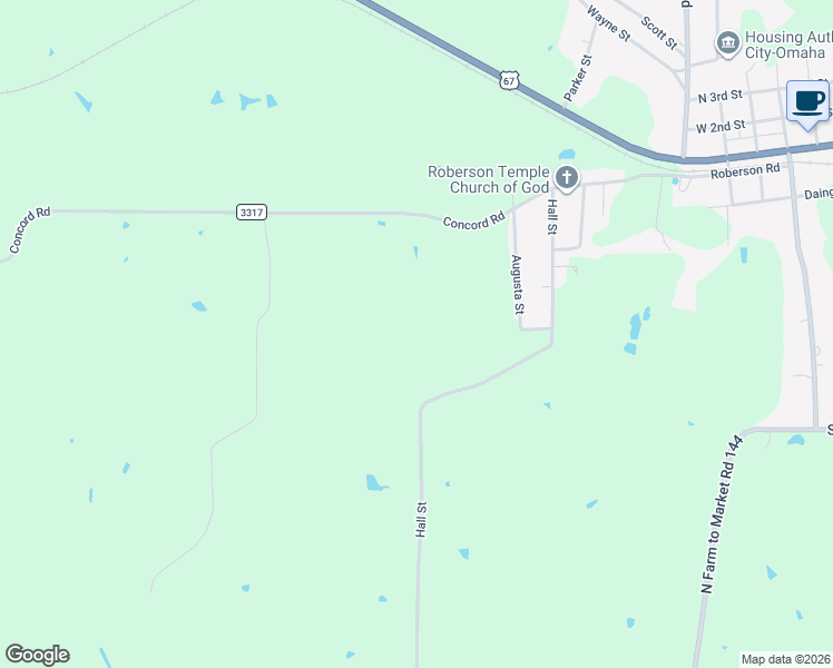 map of restaurants, bars, coffee shops, grocery stores, and more near Hall Street in Omaha