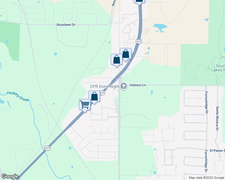 map of restaurants, bars, coffee shops, grocery stores, and more near 916 Kilkenny Court in Denton