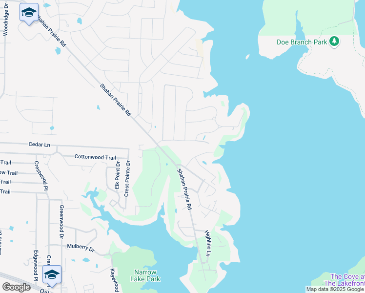 map of restaurants, bars, coffee shops, grocery stores, and more near 810 Driftwood Drive in Little Elm