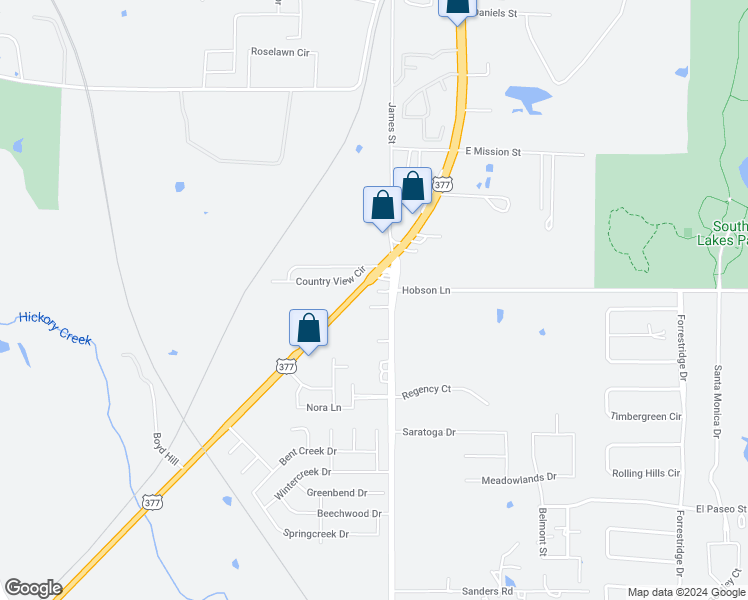 map of restaurants, bars, coffee shops, grocery stores, and more near 904 Kilkenny Court in Denton