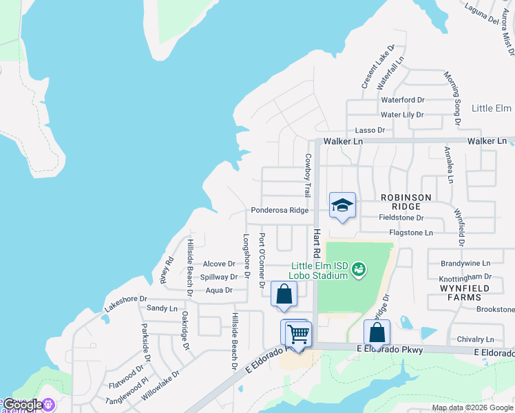 map of restaurants, bars, coffee shops, grocery stores, and more near 1015 Port Boliver Drive in Little Elm