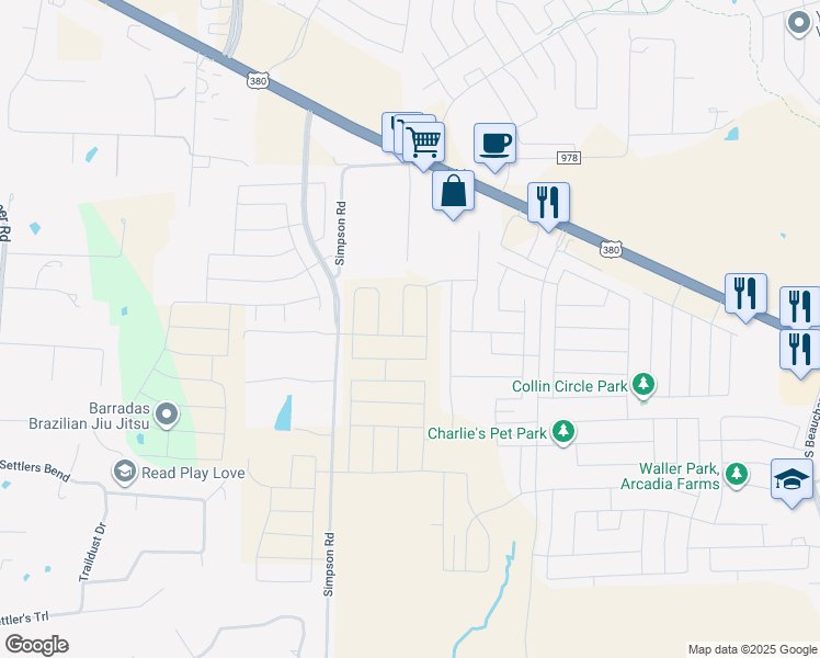 map of restaurants, bars, coffee shops, grocery stores, and more near 710 Cottrell Lane in Princeton
