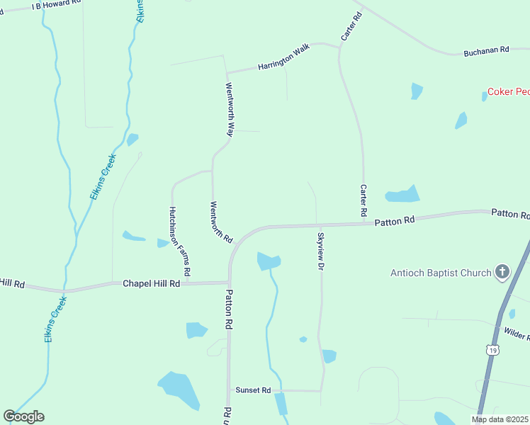 map of restaurants, bars, coffee shops, grocery stores, and more near 2291 Patton Road in Griffin