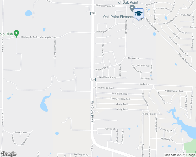 map of restaurants, bars, coffee shops, grocery stores, and more near 424 Northbrook Avenue in Little Elm