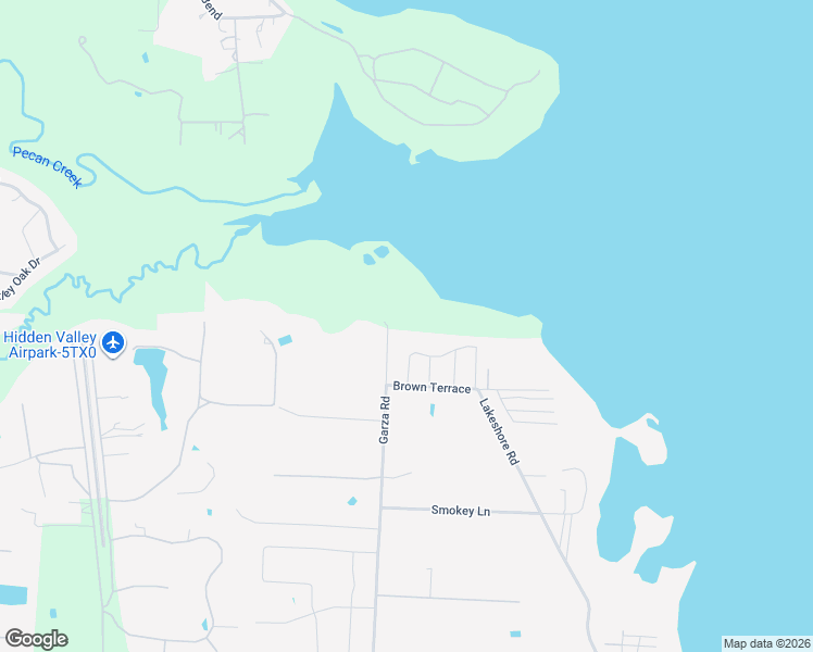 map of restaurants, bars, coffee shops, grocery stores, and more near 514 North Garza Road in Shady Shores