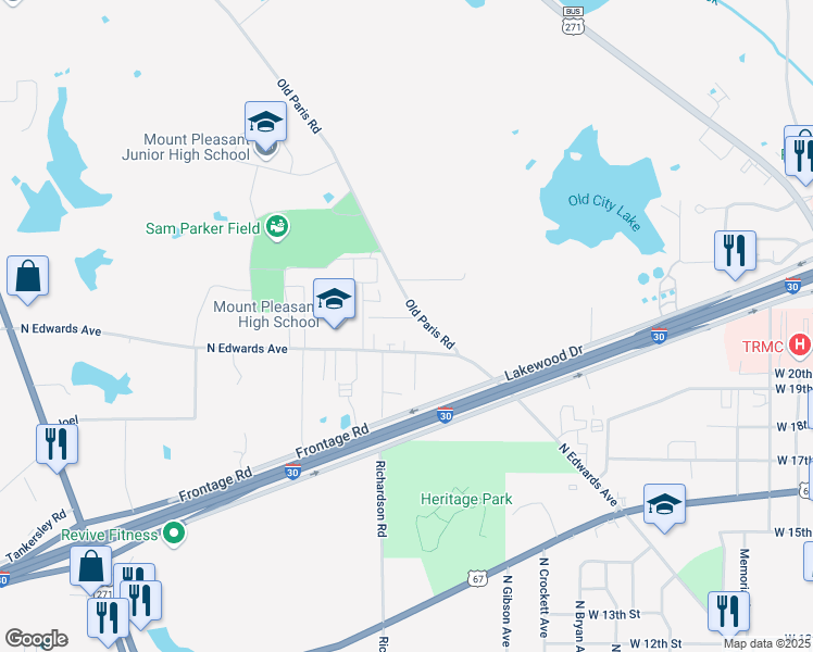 map of restaurants, bars, coffee shops, grocery stores, and more near 103 Brenda Drive in Mount Pleasant