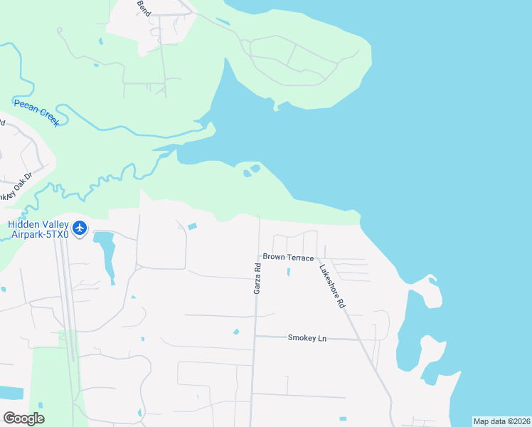 map of restaurants, bars, coffee shops, grocery stores, and more near 516 Garza Road in Shady Shores