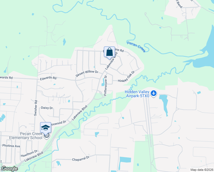 map of restaurants, bars, coffee shops, grocery stores, and more near 7500 Jackpine Drive in Denton