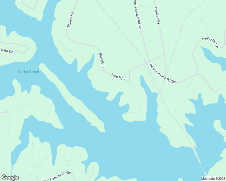 map of restaurants, bars, coffee shops, grocery stores, and more near 107 Ford Road in Eatonton