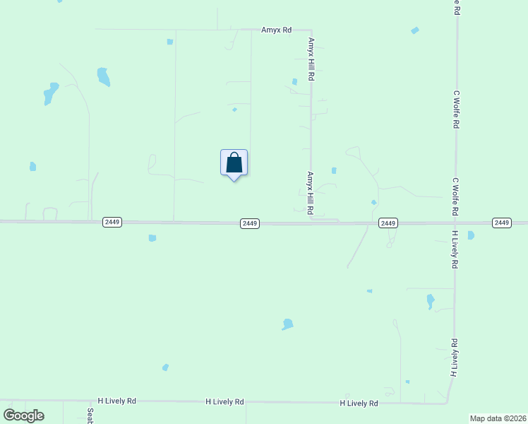 map of restaurants, bars, coffee shops, grocery stores, and more near Farm to Market Road 2449 in Ponder