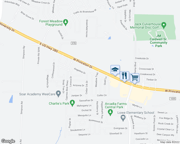 map of restaurants, bars, coffee shops, grocery stores, and more near Princeton in Princeton