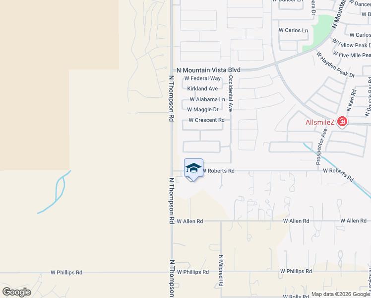 map of restaurants, bars, coffee shops, grocery stores, and more near 4536 West South Butte Road in Queen Creek