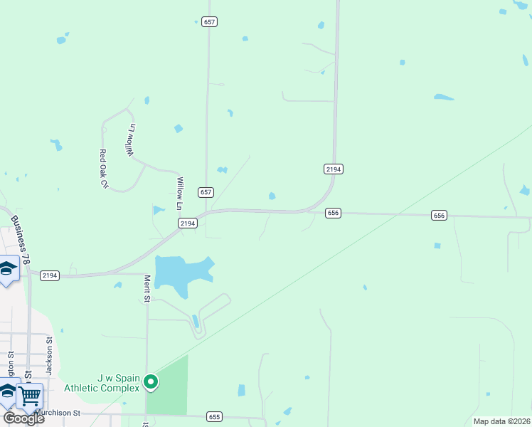 map of restaurants, bars, coffee shops, grocery stores, and more near 900 Farm to Market Road 2194 in Farmersville