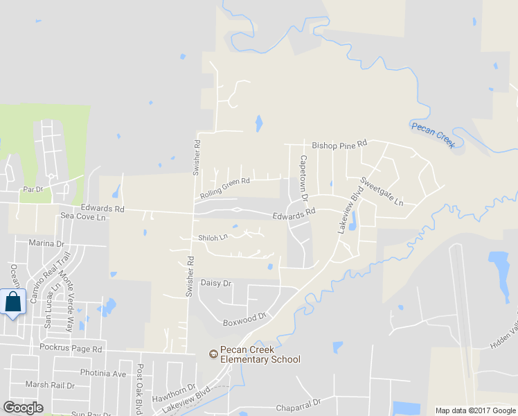 map of restaurants, bars, coffee shops, grocery stores, and more near 6817 Edwards Road in Denton