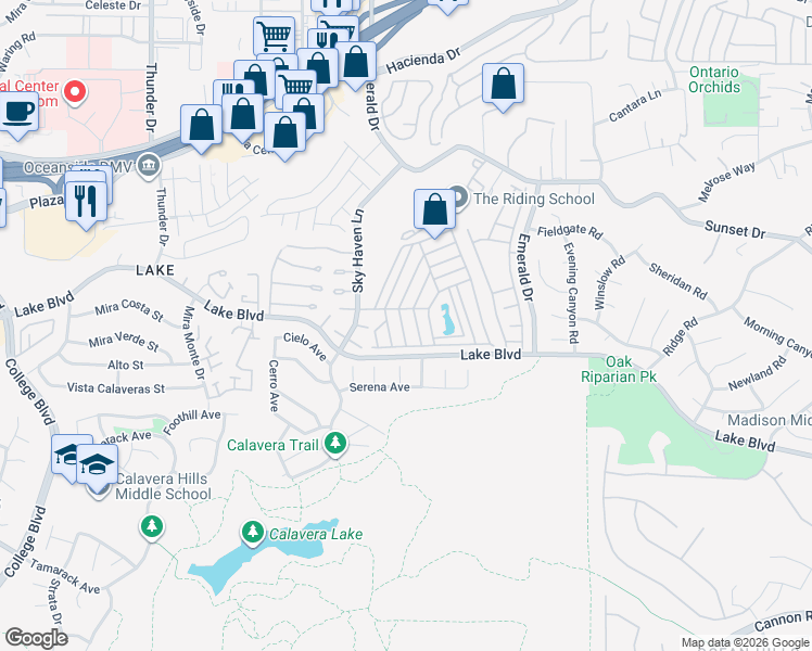 map of restaurants, bars, coffee shops, grocery stores, and more near 243 Havenview Lane in Oceanside