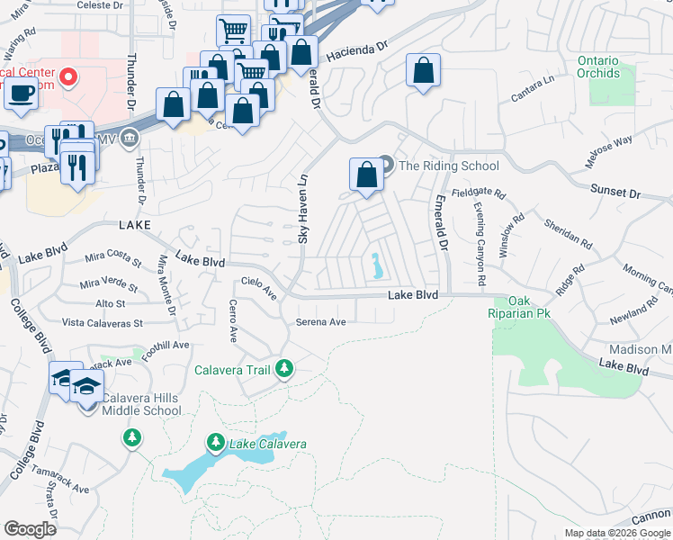 map of restaurants, bars, coffee shops, grocery stores, and more near 240 Havenview Lane in Oceanside