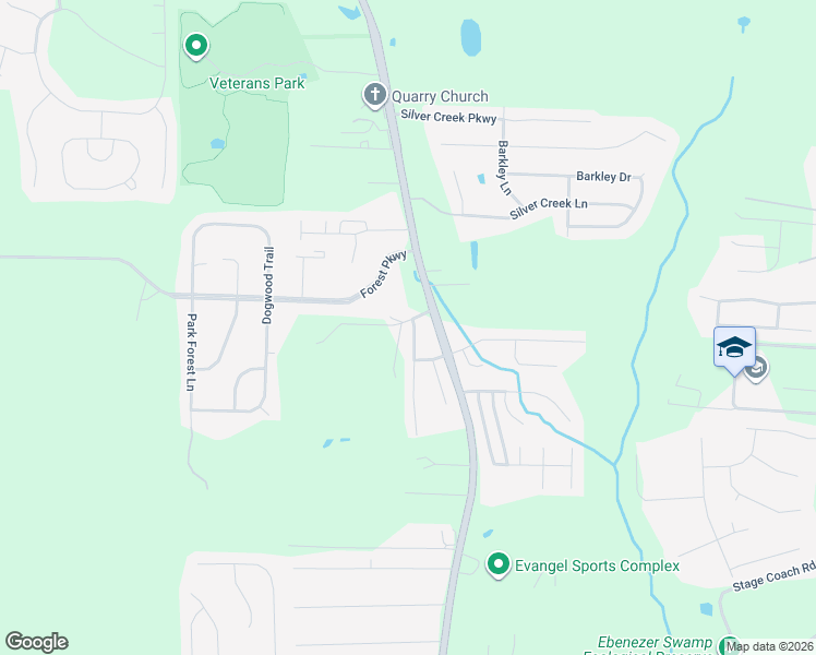 map of restaurants, bars, coffee shops, grocery stores, and more near 301 Vincent Street in Alabaster