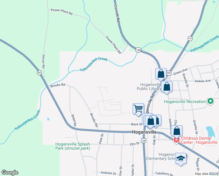 map of restaurants, bars, coffee shops, grocery stores, and more near in Hogansville