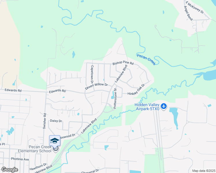 map of restaurants, bars, coffee shops, grocery stores, and more near 7344 Desert Willow Drive in Denton