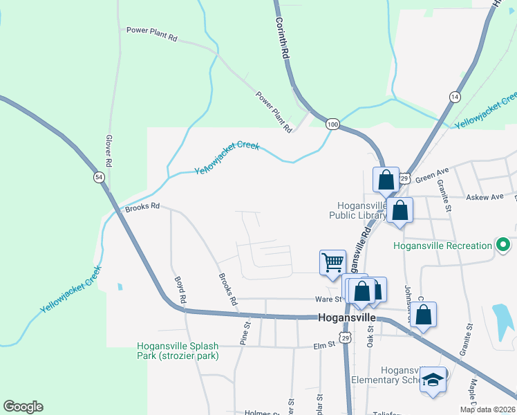 map of restaurants, bars, coffee shops, grocery stores, and more near in Hogansville