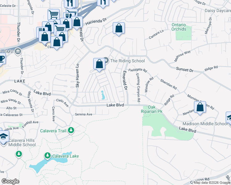 map of restaurants, bars, coffee shops, grocery stores, and more near 3563 Turquoise Lane in Oceanside
