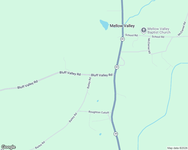 map of restaurants, bars, coffee shops, grocery stores, and more near 1554 Bluff Valley Road in Cragford