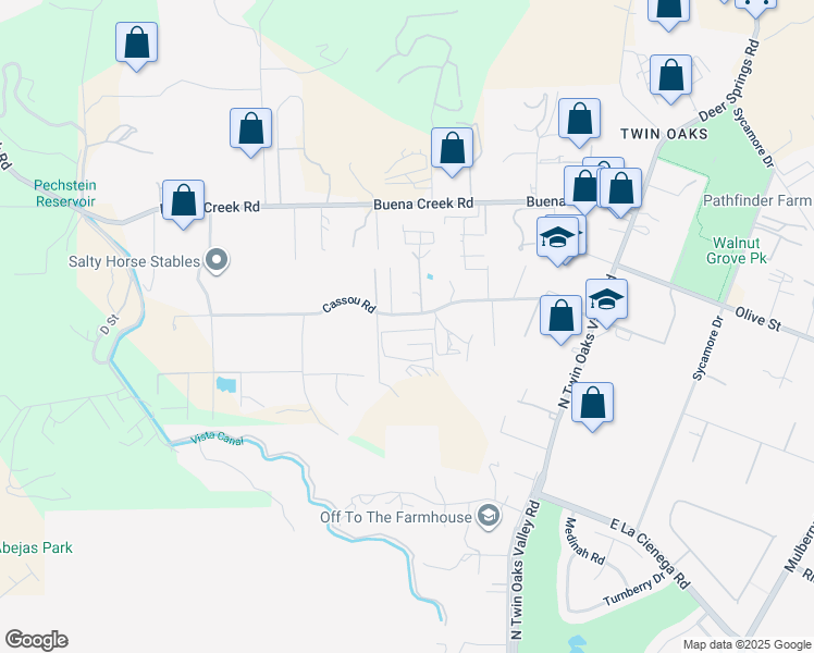 map of restaurants, bars, coffee shops, grocery stores, and more near 513 Cassou Road in San Marcos
