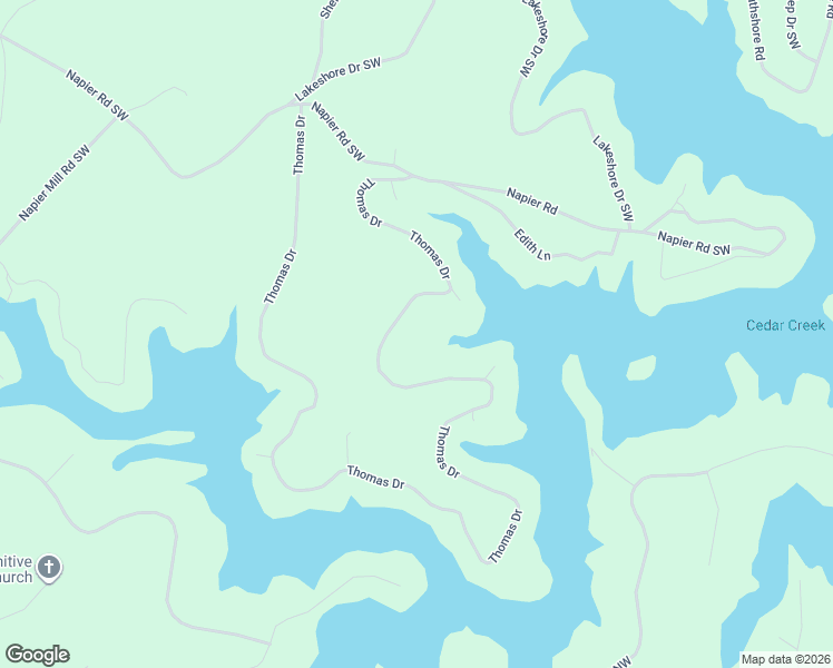 map of restaurants, bars, coffee shops, grocery stores, and more near 167 Thomas Drive in Eatonton
