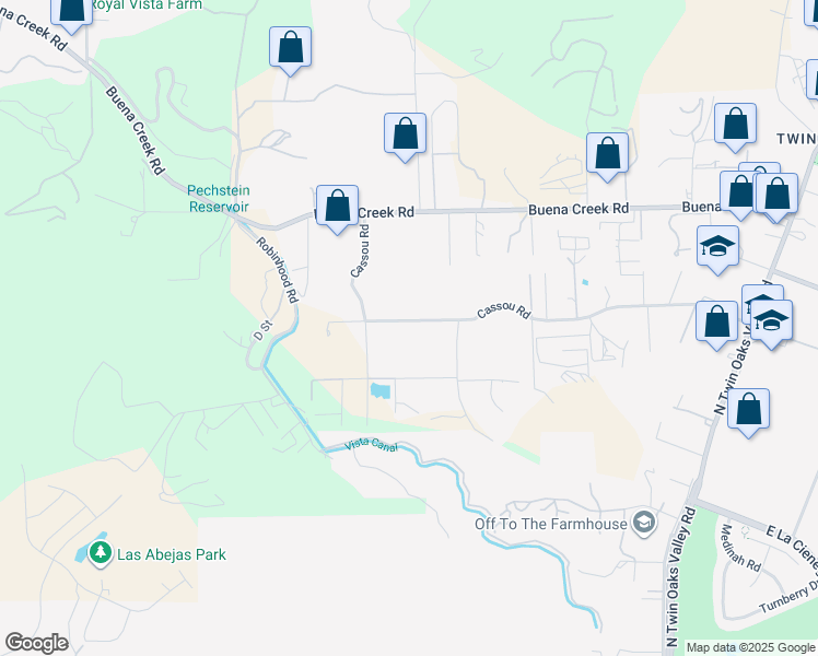 map of restaurants, bars, coffee shops, grocery stores, and more near 787 Cassou Road in San Marcos
