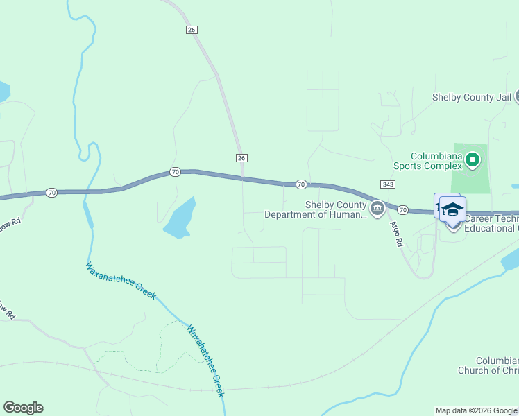 map of restaurants, bars, coffee shops, grocery stores, and more near 396 Springs Crossing Drive in Columbiana