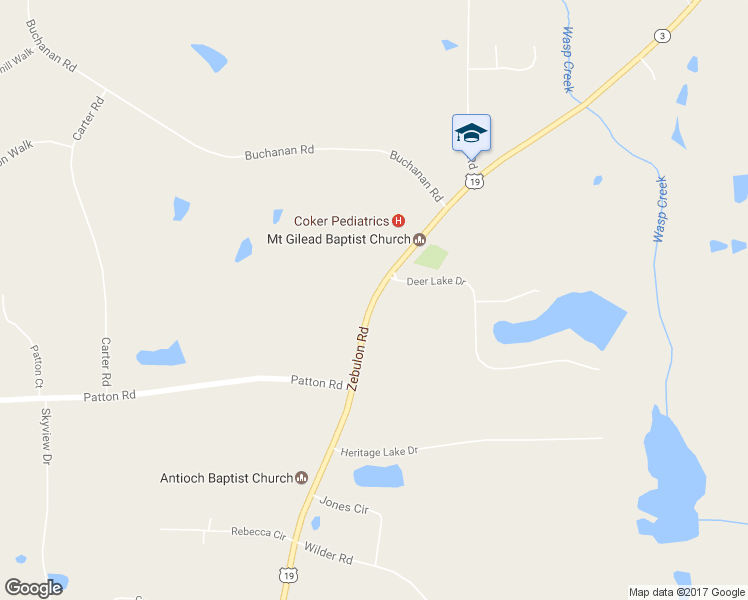 map of restaurants, bars, coffee shops, grocery stores, and more near 13633 U.S. 19 in Griffin