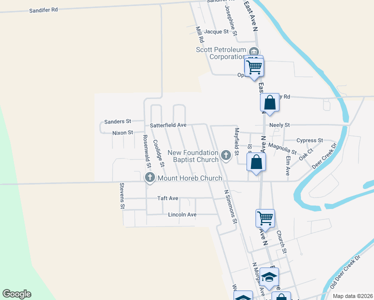 map of restaurants, bars, coffee shops, grocery stores, and more near 808 Sherman Street in Hollandale