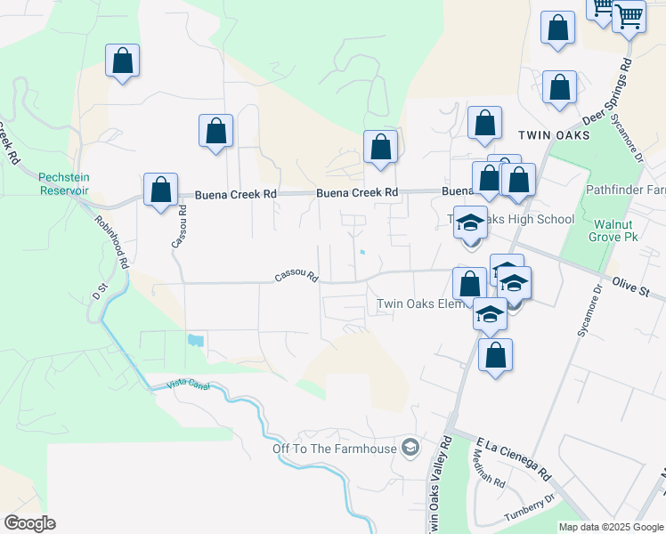 map of restaurants, bars, coffee shops, grocery stores, and more near 1935 Edwin Lane in San Marcos