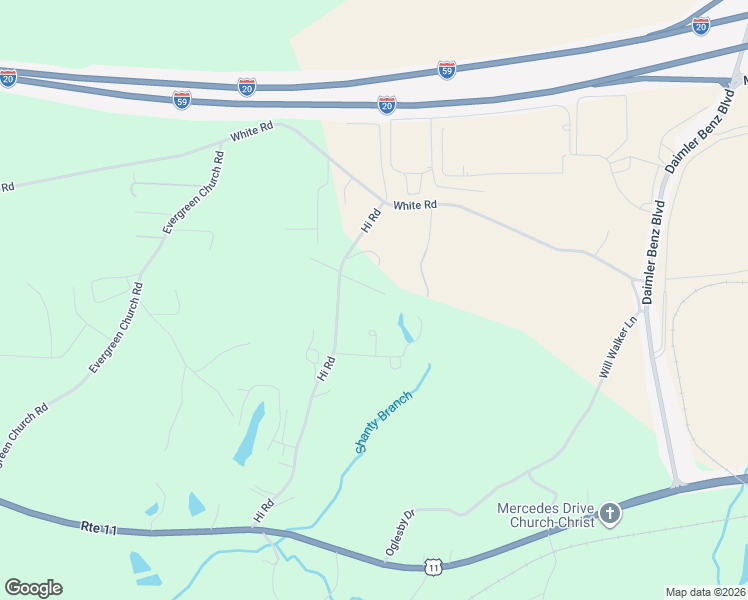 map of restaurants, bars, coffee shops, grocery stores, and more near 10392 Hi Road in Vance