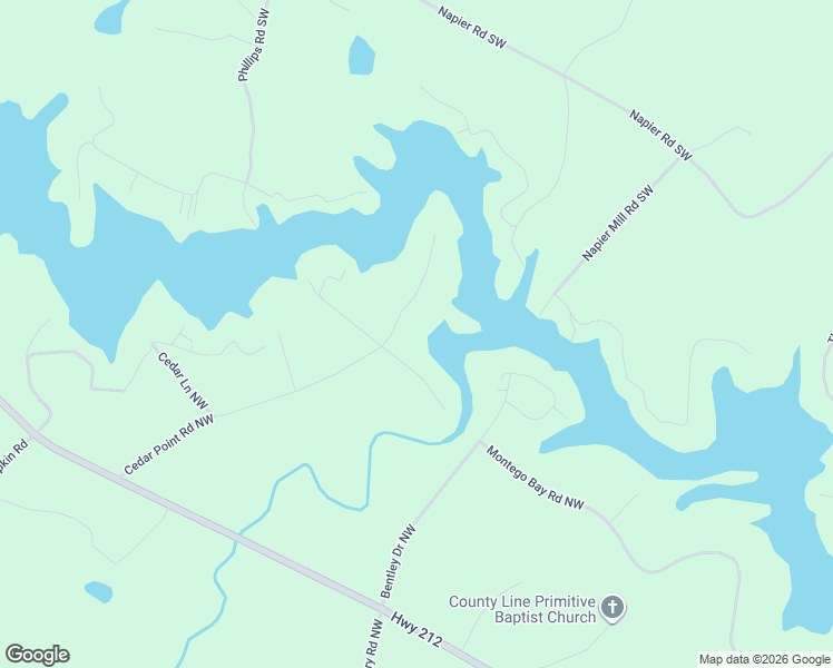 map of restaurants, bars, coffee shops, grocery stores, and more near 177 Cedar Point Road Northwest in Milledgeville