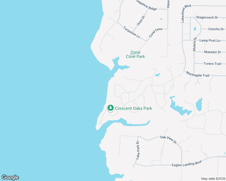 map of restaurants, bars, coffee shops, grocery stores, and more near 314 Dogie Trail in Oak Point
