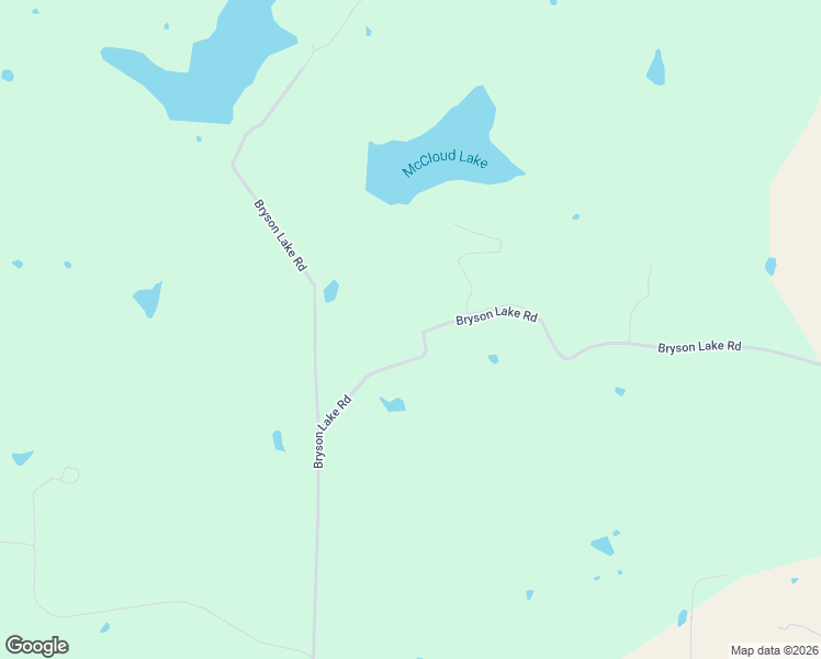 map of restaurants, bars, coffee shops, grocery stores, and more near 592 Bryson Lake Road in Bryson