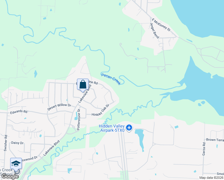 map of restaurants, bars, coffee shops, grocery stores, and more near 8308 Bishop Pine Road in Denton