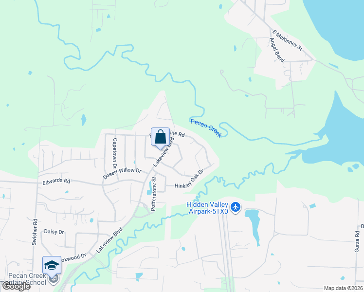 map of restaurants, bars, coffee shops, grocery stores, and more near 4113 Autumn Path Road in Denton