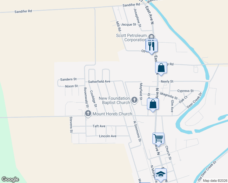 map of restaurants, bars, coffee shops, grocery stores, and more near 808 Sherman Street in Hollandale