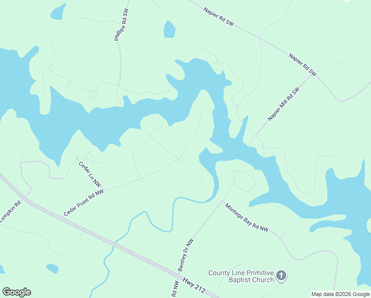 map of restaurants, bars, coffee shops, grocery stores, and more near 177 Cedar Point Road Northwest in Milledgeville
