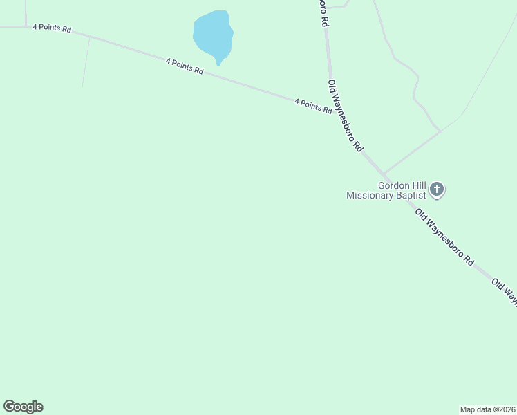 map of restaurants, bars, coffee shops, grocery stores, and more near 4 4 Points Road in Hephzibah