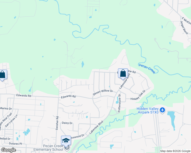map of restaurants, bars, coffee shops, grocery stores, and more near 7001 Bishop Pine Road in Denton